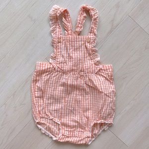 H&M baby girl gingham print romper 12 Months